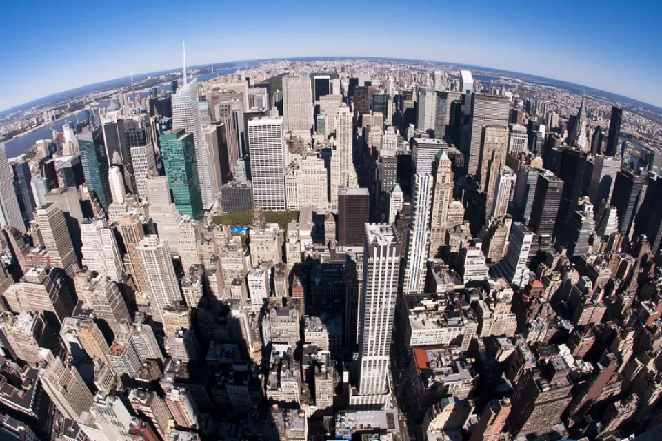 New York Skyline Fisheye